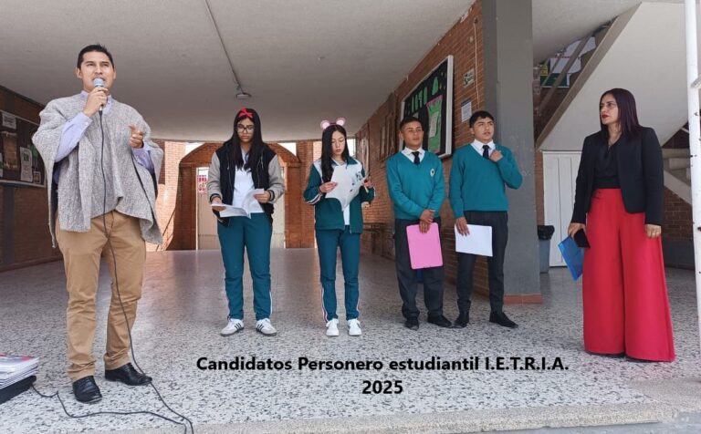 Candidatos a personería Estudiantil I.E.T.R.I.A 2025